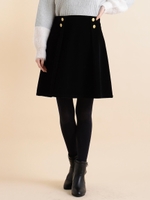釦使いスカート/ブラウン