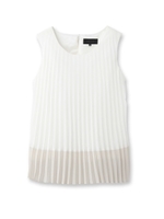 [L]マットドレープシフォンシャツ/オフホワイト(403)