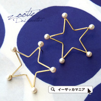 フェイクパール スターピアス