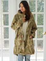 綿ストレッチカーゴ BIGフードコート/迷彩