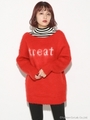 TREAT MOHAIR LIKE TUNIC/RED