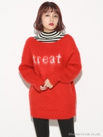 TREAT MOHAIR LIKE TUNIC/RED