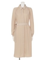 ギャザーネックフレアSH OP/WHT