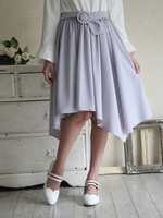 リボンバックルベルト変形スカート/ピンク