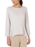 イレギュラーヘムペプラムブラウス/グレー(020)