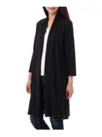 ショールカラーロングトッパーカーディガン/ブラック(019)