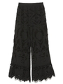 フラワーエンブロイダリーパンツ/BLK