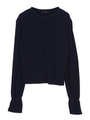 BELL CUFF PLEAT TOPS/NVY