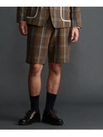 アトリエライン ブラウンチェックショートパンツ/ダークブラウン(243)