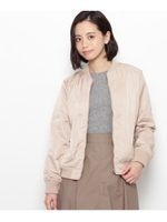 サテンリブブルゾン/ネイビー(093)