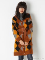 MOHAIR LIKE アーガイル LG C/D/BRN