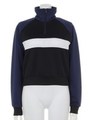 JERSEY ZIP TOP/NVY