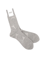ガンドットパターンソックス/ライトグレー(511)