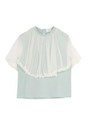 チュールフリルTシャツ/オフホワイト