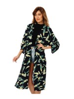 フェザー柄カーデ/BLUE