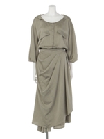 ボートネックドレス/DARKBEIGE