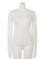 スリットスリーブknit TOP/WHT