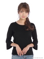 ベルスリーブニット/グレー