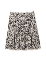 ◆大きいサイズ◆ポップフラワープリントスカート/パープル(080)