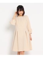リボンダブルクロスワンピース/ライトベージュ(051)