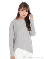 イレギュラーヘムニット/カーキ