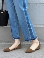 セパレートフラットパンプス/L/ブラウン