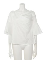 フレアースリーブオフショルダーブラウス/ブラック