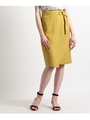 【WEB限定】麻ラップスカート/マスタード(933)