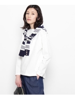 コットン天竺長袖プルオーバー/ネイビー(093)