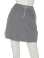 フロントZIPコンパクトスカート/ライトグレー