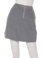 フロントZIPコンパクトスカート/ライトグレー