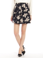 ヴィンテージ花柄プリントスカート/サックス