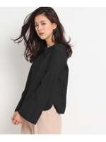 ベルスリーブポンチカットソー/ブラック(019)