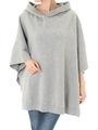 【AZUL by moussy】スウェッターフーディーポンチョプルオーバー/T.GRY