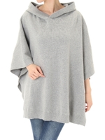 【AZUL by moussy】スウェッターフーディーポンチョプルオーバー/T.GRY