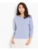 【VERY4月号掲載】[L]ブラウス風ニットプルオーバー/ライトブルー(091)