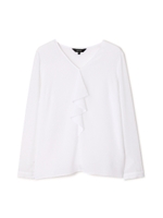 ストレッチシフォンブラウス/ピンクベージュ1(041)