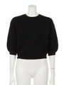 ストレッチハーフスリーブKNIT/ブラック