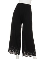 裾レースワイドPT/ベージュ