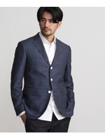 綿麻ウィンドペインジャケット/グレー(213)