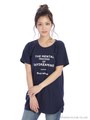 脇シャーリングロゴプリントTシャツ/オフホワイト