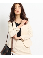 [L]モックテーラードジャケット/ナチュラル(050)