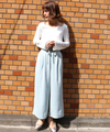 ハイウエストスリットワイドパンツ