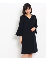 cannelle フレアスリーブワンピース/ブルー系(095)