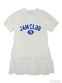JAM CLUB シフォンぺプラムTシャツ/black