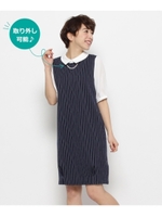 襟付きサックワンピース/オフホワイト(303)