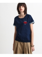 SCOTCH&SODA レッドリップ半袖スウェット/ネイビー(093)