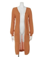 UVカットサイドスリットカーディガン/ORANGE