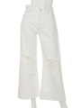 WHITE DENIMブーツカットPT/ホワイト