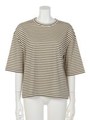 【BED&BREAKFAST】COMPACT STRIPE Tops/BEIGE MIX